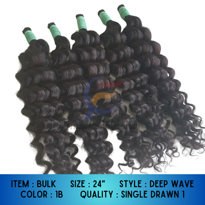 Extensiones de cabello Remy indonesio Natural 100%, la mejor calidad, cutícula de onda profunda alineada, Color negro, sin enredos - Product Image 6