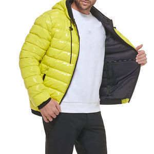 2026 Fabricant sur mesure Blouson d'hiver matelassé court unisexe à blocs de couleur, rembourré en duvet et effet bulle - Product Image 6