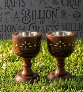Factory Price Goblet Design Wooden Madkhan Portable Oud Charcoal Burner Middle East Home Scenting - Product Image 4