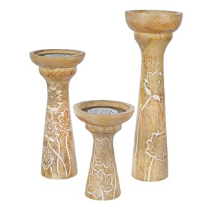 เชิงเทียนไม้ชีแชมทำมือแบบดิสเทรสขายส่ง |   อัคดุส ซาลีม - Product Image 2