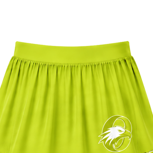 Lime <b>Green</b> Cheerleading <b>Skirt</b> <b>Pleated</b> Athletic Uniform <b>Skirt</b> With Striped Trim Team Performance Wear Custom Sports Apparel - Product Image 6