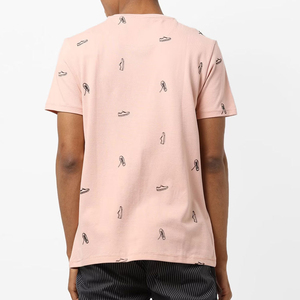 Nouveau T-shirt décontracté pour homme avec logo personnalisé imprimé, respirant, à manches courtes, en tissu jersey 220g, col rond, tenue tendance - Product Image 3
