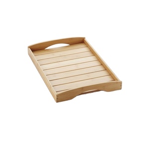 Bandeja de Servir de Bambú con Listones de Madera para Mesa de Cocina, Comedor, Aperitivos, Bebidas, Fiestas, Entretenimiento en el Hogar, Elegante, Precio al por Mayor - Product Image 1