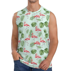 Débardeur de sport respirant en polyester personnalisé 275 GSM à col ras du cou pour homme – Fournisseur de vêtements de fitness sans manches - Product Image 1