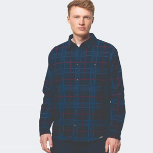 Men's Navy Cago Long Sleeve <b>Shirt</b> Regular Fit Solid Color Casual Autumn Wear Breathable 100% Cotton Woven Fabric - Product Image 4