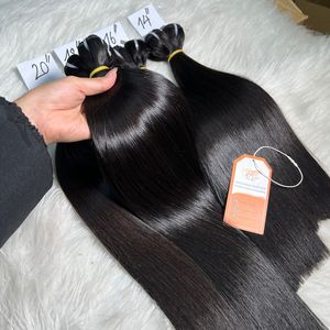 Listo para enviar al por mayor: Paquetes de cabello humano 100% Remy virgen súper doblemente tramado, con doble trama a máquina, liso extremo, de alta calidad. - Product Image 5