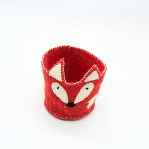 ตะกร้าเก็บของรูปสุนัขจิ้งจอกน่ารักทำจากผ้าสักหลาด - Product Image 3