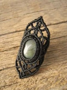 Bague artisanale en œil de tigre de 8 mm, bijoux macramé tendance pour cadeau d'anniversaire, prix abordable, unisexe, à porter au quotidien - Product Image 2