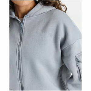 Sudaderas con Capucha para Mujer al por Mayor, Transpirables, Último Estilo, Color Sólido, Personalizadas con Bolsillos y Logotipo - Product Image 3