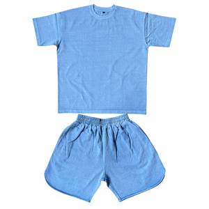 High Quality 100% Cotton 2-Piece Summer Casual Oversize T-Shirt Shorts Custom Printed Logo Quick Dry Breathable Short <b>Sets</b> for - Product Image 6