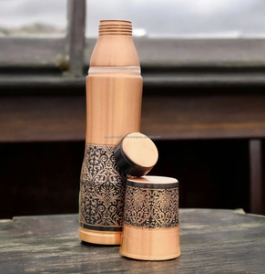 Design tendance Meilleure vente Bouteille d'eau en cuivre pur pour l'intérieur, les villas et les hôtels pour les verres - Product Image 3