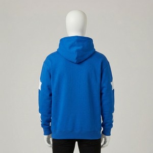 Sweat-shirt à capuche bleu à imprimé graphique étoile Meyba Sports pour homme, coupe classique, en coton French Terry, pull décontracté pour l'automne - Product Image 5