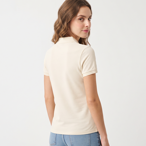 เสื้อโปโลผ้าฝ้ายสำหรับผู้หญิง สวมใส่สบายๆ แขนสั้น น้ำหนักเบา เหมาะกับฤดูร้อน ดีไซน์ทันสมัย คอปกคลาสสิก - Product Image 6