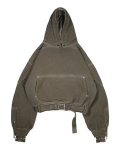 Sudadera con Capucha Vintage Personalizada con Lavado Ácido para Hombre, Otoño, 100% Algodón Orgánico, Resistente al Viento, Ecológica, Talla Grande - Product Image 3