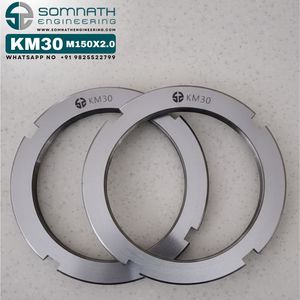 High Quality KM30 <b>Lock</b> Nuts 148MM CLASS 4 Self-Locking Fully <b>Threaded</b> CNC Machined Natural Finish Precision Metric Bearing Shaft - Product Image 2