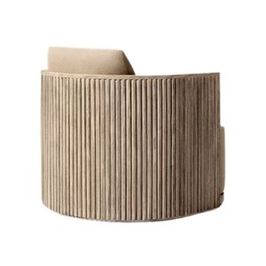 Sillón giratorio de exterior Velmora The Langham de madera de teca maciza, sillón de lujo para patio, jardín, hotel, resort, muebles personalizados de Indonesia - Product Image 6