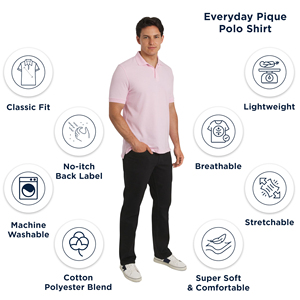 Polo de Hombre de Primera Calidad, Mezcla de Algodón, Diseño Casual de Manga Corta para Golf, Deportes y Uso Diario Profesional en la Oficina - Product Image 5