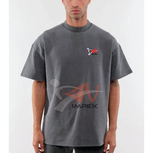 Camiseta Oversize de Lujo para Hombre, 100% Algodón Pesado, Cuello Mock, de Alta Calidad, Personalizable, Estilo Boxy - Product Image 2