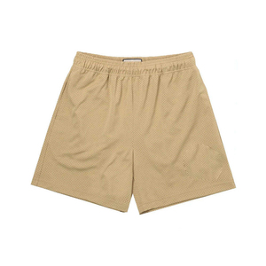 Shorts de sport décontractés pour hommes, noirs, en mesh, avec logo sur le devant, éco-responsables, taille élastique, respirants - Product Image 2