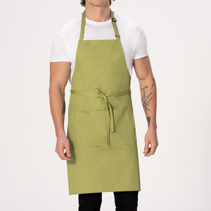 New Design Thick Cotton Twill Chef Apron With Cross Back Straps Comfortable Kitchen <b>Cooking</b> Chef Aprons In Low MOQ - Product Image 1