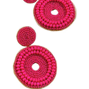 Pendientes de cuentas de arroz a la moda, joyería llamativa de gran tamaño, la mejor calidad para mujeres, precio al por mayor desde India. - Product Image 1