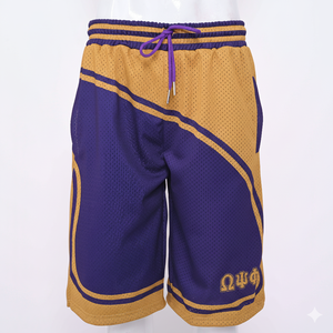 Pantalones cortos de baloncesto de malla con logo impreso personalizado en color sólido para hombre, transpirables, con cordón ajustable, estilo retro. - Product Image 1