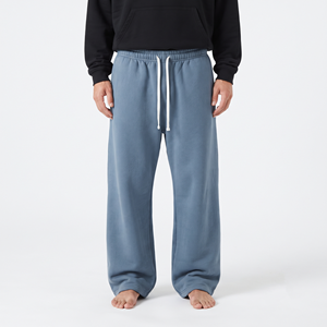 Pantalones Jogger Casuales de Algodón Oversize para Hombre, de Pierna Ancha, Estilo Baggy, con Cordón Ajustable y Efecto Apilado - Product Image 4