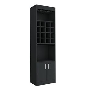 Mobile bar nero Atanasio per soggiorno - Product Image 6