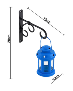 Blue Metal Hanging <b>Lanterns</b> with Star Cutout Design Glass Handles Decorative Tealight <b>Candle</b> Holders <b>for</b> Indoor <b>Outdoor</b> Home Gar - Product Image 3
