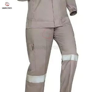 Conjunto de Ropa de Trabajo Fluorescente Reflectante con Material de Algodón y Tiras de Protección Laboral - Product Image 5