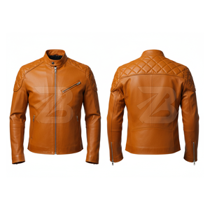 Classic 100% Genuine Brown Sheepskin Leather Bomber <b>Jacket</b> for Men Plus Size <b>Winter</b> Warm Shearling Fur with Stand Collar - Product Image 4