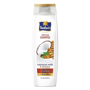 Champú de proteínas vegetales con fórmula sin sulfatos, con shikakai y leche de coco para hombres y mujeres, nutre, suaviza y da brillo al cabello, 170 ml - Product Image 1