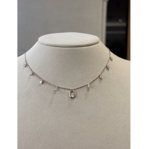 Collar de cadena con diamante ovalado de laboratorio de lujo, 1.35CT VVS VS EF, oro macizo, regalo de aniversario para ella - Product Image 5