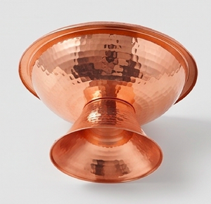 Handmade Copper Fruit Bowl With Hammered Finish Modern Decorative Serving Dish For <b>Kitchen</b> Use And Dining Use - Product Image 1