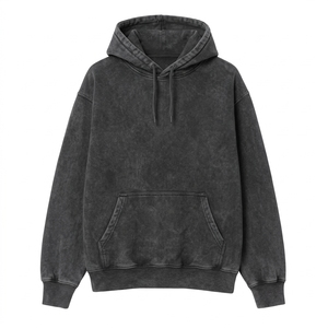 Sweat-shirt à capuche brodé pour femme, en molleton de coton épais, coupe oversize, style streetwear, avec logo personnalisé - Product Image 2