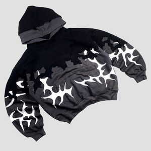 Sweat à capuche en molleton régulier Y2K 440 GSM |   Vêtement unisexe à coupe ample |   Sweat-shirt à capuche streetwear personnalisé 100% coton avec logo |   Fabricant Personnalisé - Product Image 2
