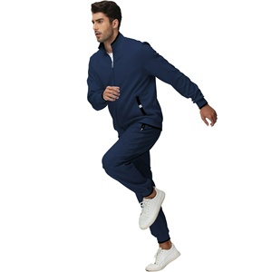 Trajes de sudor deportivos de entrenamiento masculino de alta calidad, Conjunto personalizado de 2 piezas, diseños de chándal para correr, conjuntos de chándales de gimnasio para hombres - Product Image 4