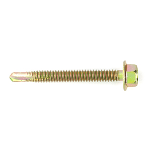 Hex Head Brass <b>Screws</b> Coarse Thread Zinc Plated Metric Class 8.8 Fasteners - Product Image 2
