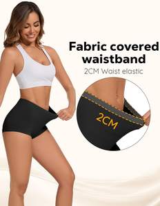 Ropa Interior Moderna para Mujer, Tallas Grandes, Cintura Alta, Algodón Suave y Elástico, Transpirable, Soporte Delicado, Cobertura Total, con Botones - Product Image 2