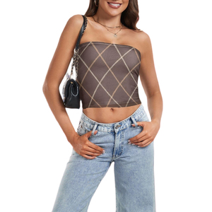 Women's Athletic Yoga Tube <b>Tops</b> for Workouts Solid Color Knitted Gym <b>Top</b> Sublimation Print Casual Style Running <b>Tops</b> OEM - Product Image 3