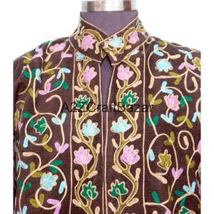 Chaqueta Acolchada de Algodón Indio con Bordado para Mujer, Primavera/Otoño/Invierno, Ecológica, Transpirable, de Secado Rápido, Manga Larga, Largo Regular - Product Image 2