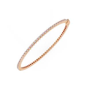 Bracelet Minimaliste en Or Rose pour Femme, Style Élégant, Finition Brillante, Bijou à Porter au Quotidien, Option Cadeau - Product Image 2