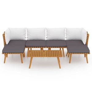 Conjunto de Muebles de Jardín Gris Oscuro y Blanco, Elegantes Muebles de Patio para Entretenimiento al Aire Libre - Product Image 3