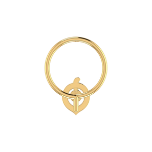 Piercing de nez pour femme en or 14 carats en forme de fleur avec diamant naturel de 0,02 ct, style ethnique - Product Image 5