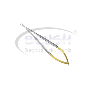 กรรไกรผ่าตัด Blush Surgical Vannas สแตนเลสสตีล แบบตรงและโค้ง ใช้ซ้ำได้ สำหรับศัลยกรรมจักษุ ศัลยกรรมประสาท ศัลยกรรมความงาม และศัลยกรรมขนาดเล็ก - Product Image 3