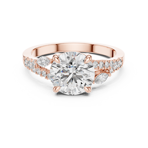 Anillo de Diamantes Cultivados en Laboratorio de 2 Quilates a Precio Accesible, Chapado en Rodio de Lujo sobre Oro Amarillo de 18 Quilates, Ideal para Regalo de San Valentín o Fiesta de Compromiso - Product Image 6