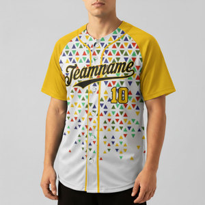 Camiseta deportiva de béisbol y softbol de poliéster con botones, transpirable y cómoda para adultos, con logo personalizado impreso en 3D, MOQ bajo. - Product Image 2