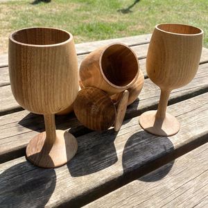 Copa de Vino de Madera Tallada Ecológica, Copa de Vino de Madera Natural, Taza de Café de Madera Rústica, Copa para Whisky y Cócteles, Venta al Por Mayor - Product Image 1