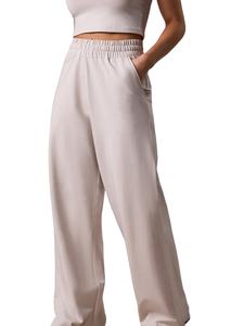 Pantalon évasé taille haute croisée style européen-américain, coupe slim décontractée, respirant, avec poches, collection printemps 2026, sur mesure - Product Image 2