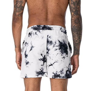 Shorts de plage décontractés pour hommes, légers, 100% polyester tissé, motif uni, été, cordon de serrage à la taille, imperméables, séchage rapide - Product Image 2